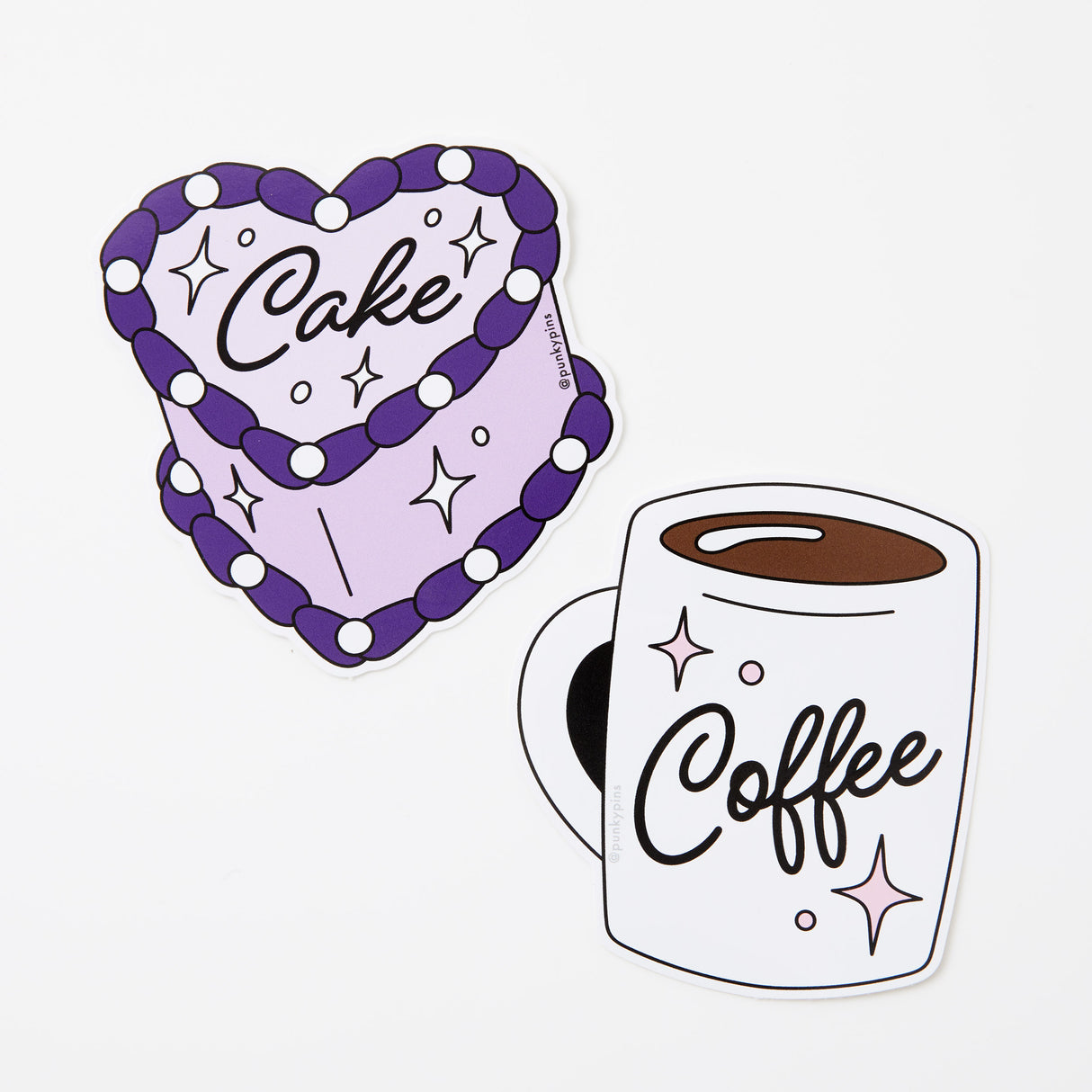 Coffee & Cake 2x Vinyl Sticker Pack