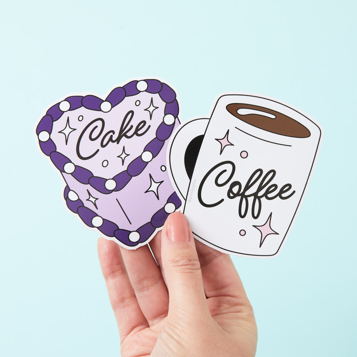 Coffee & Cake 2x Vinyl Sticker Pack