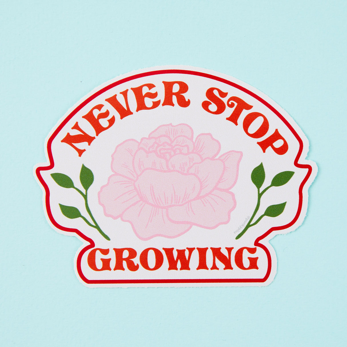 Never Stop Growing Vinyl Sticker