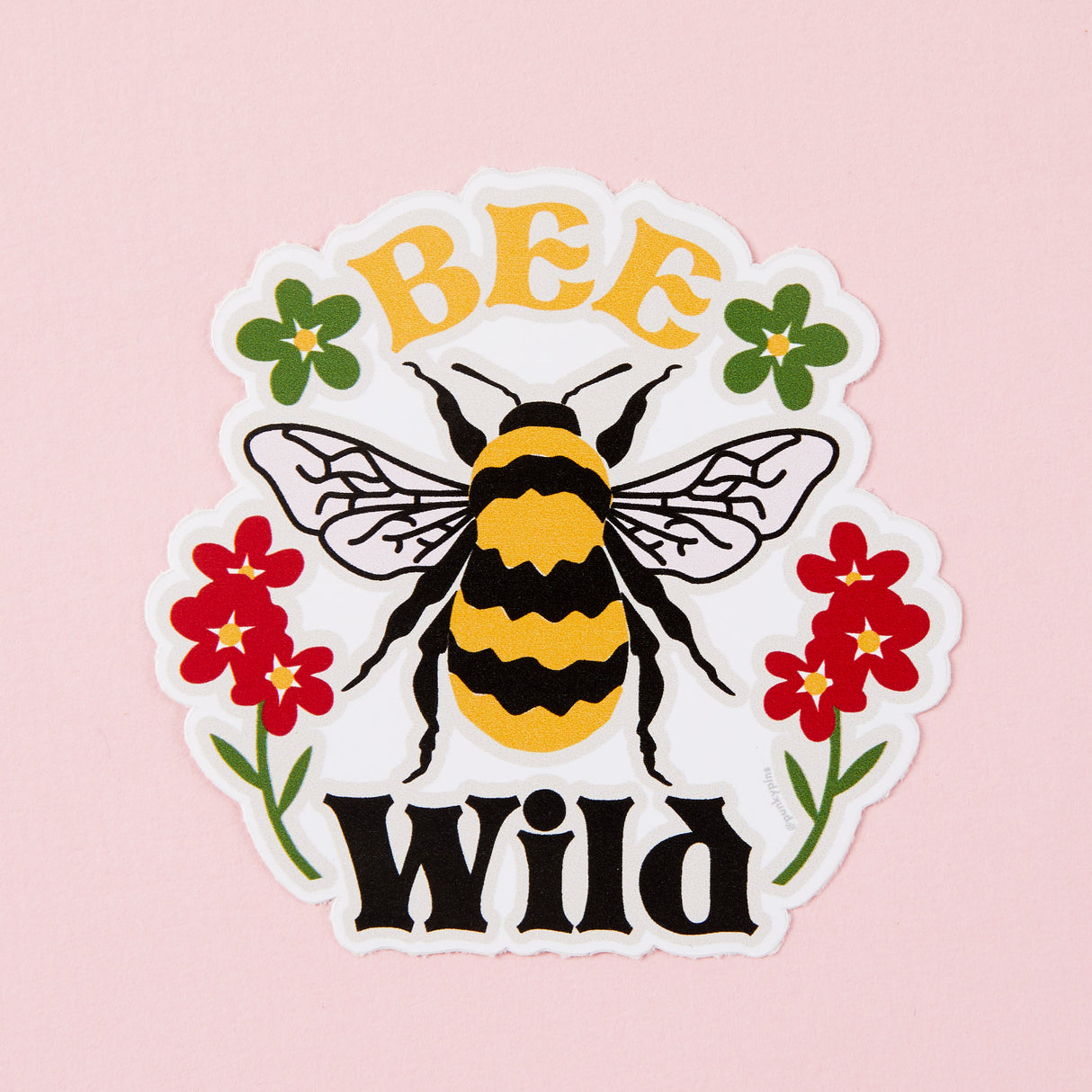 Bee Wild Bumblebee Vinyl Sticker