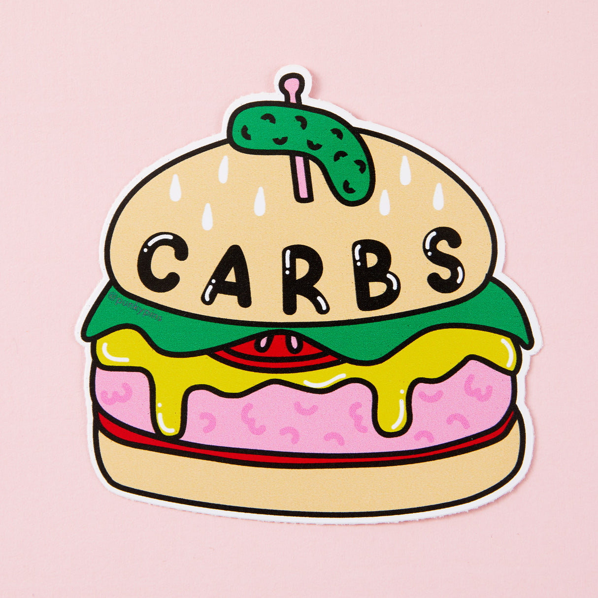 Carbs Burger Vinyl Sticker