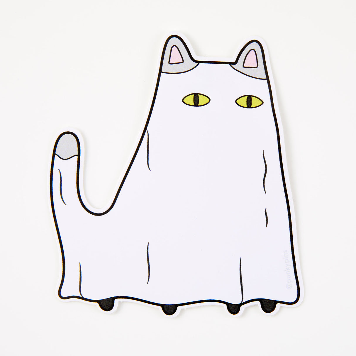 Ghost Cat Vinyl Sticker