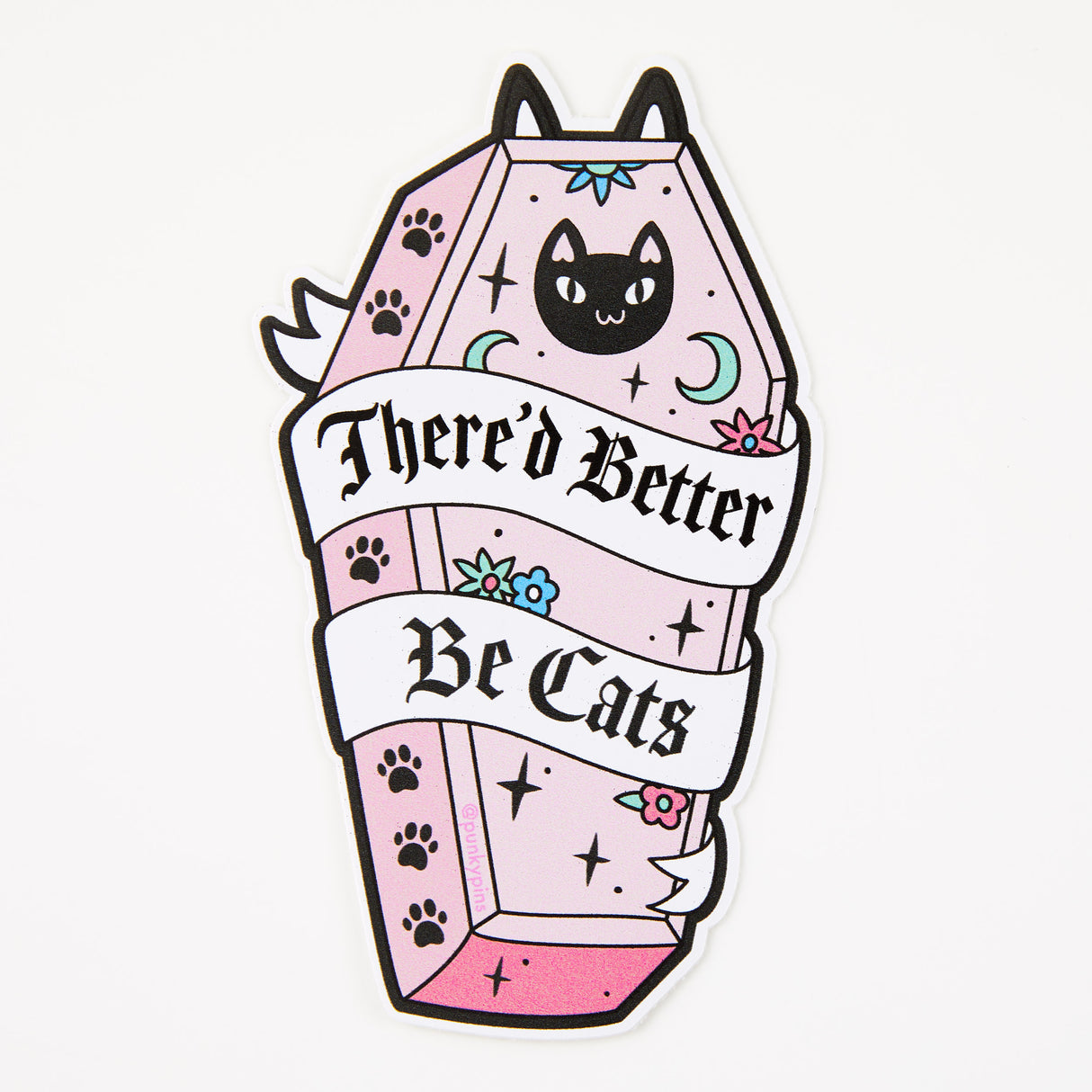There'd Better Be Cats Vinyl Sticker