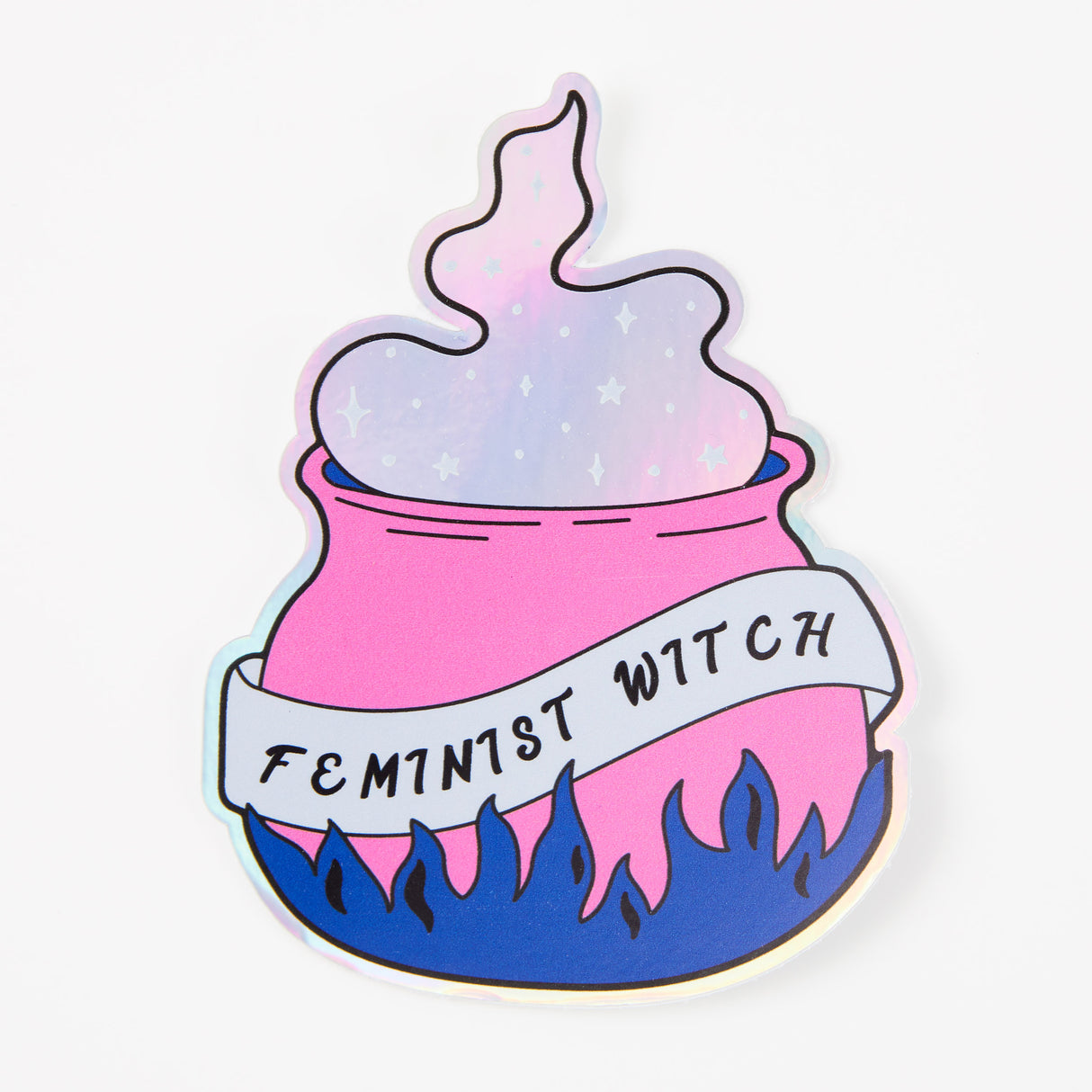 Feminist Witch Holographic Sticker