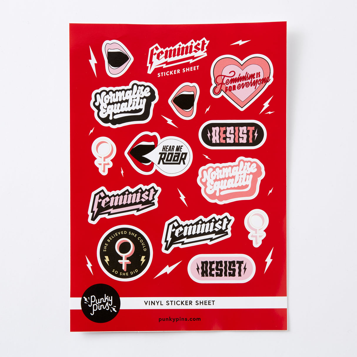 Feminist Vinyl Sticker Sheet A5