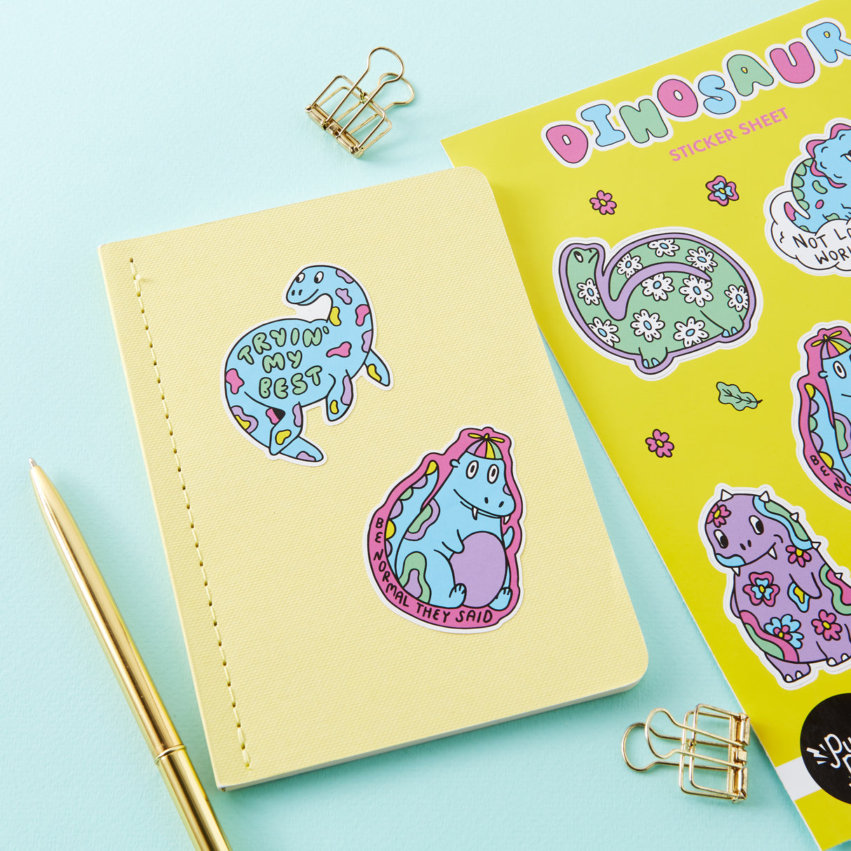 Relatable Dinosaurs Vinyl A5 Sticker Sheet