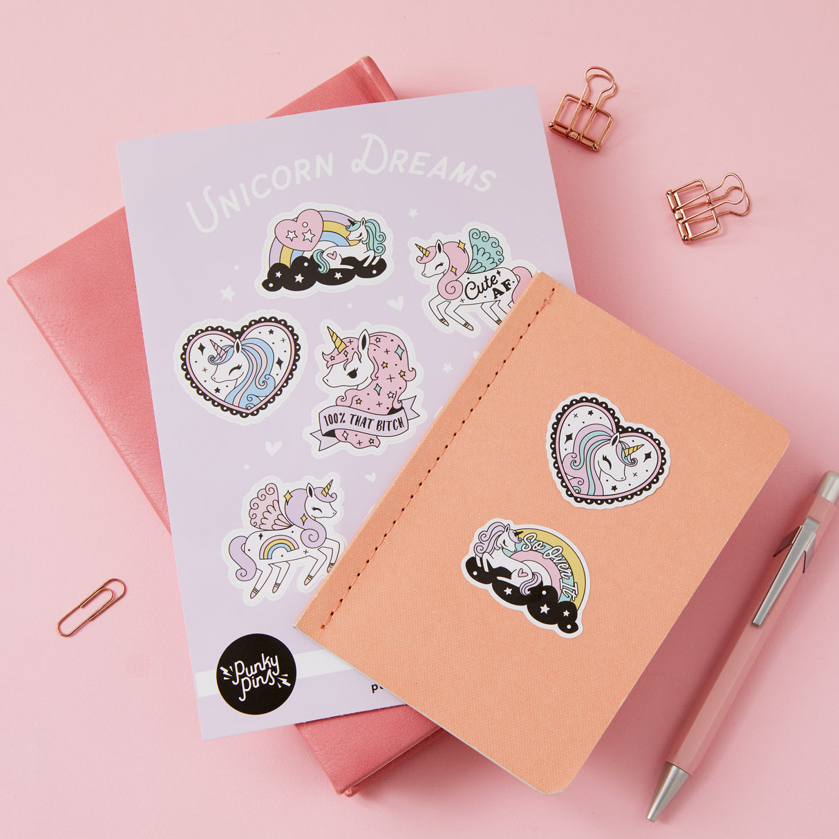 Unicorn Dreams Sticker Sheet A5