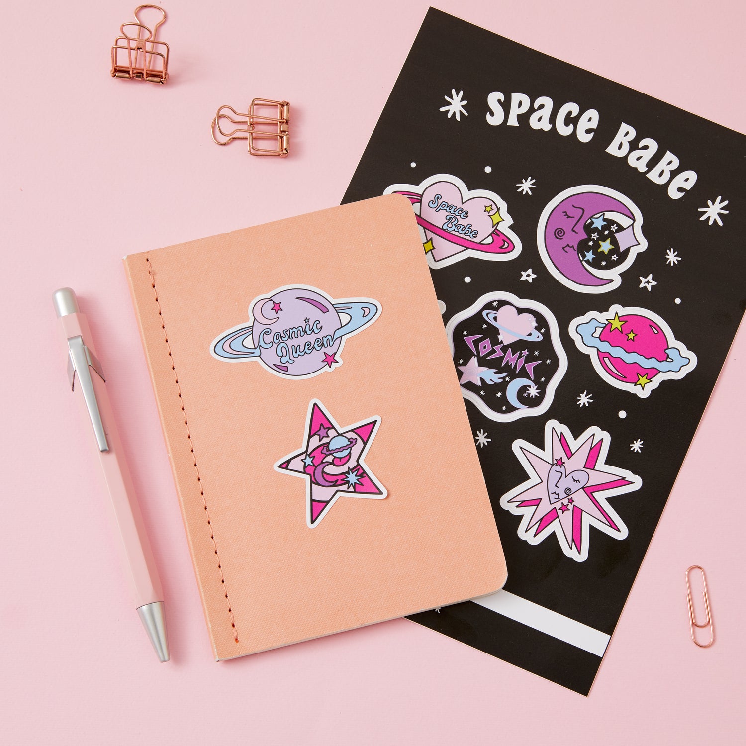 Space Babe Sticker Sheet A5