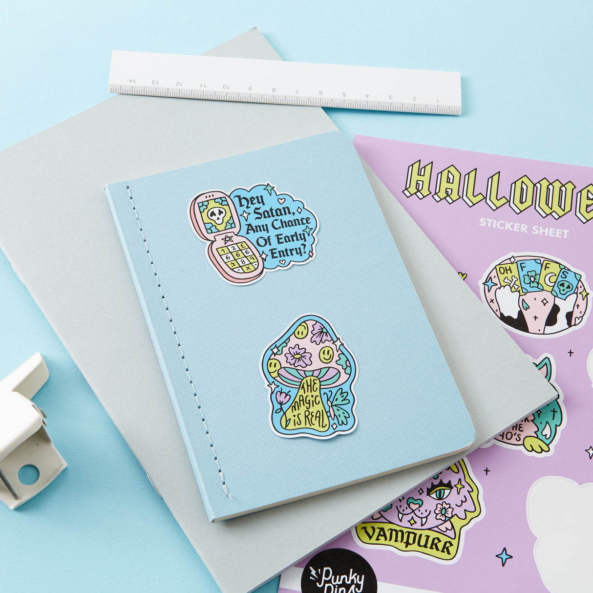 90'S Halloween A5 Vinyl Sticker Sheet