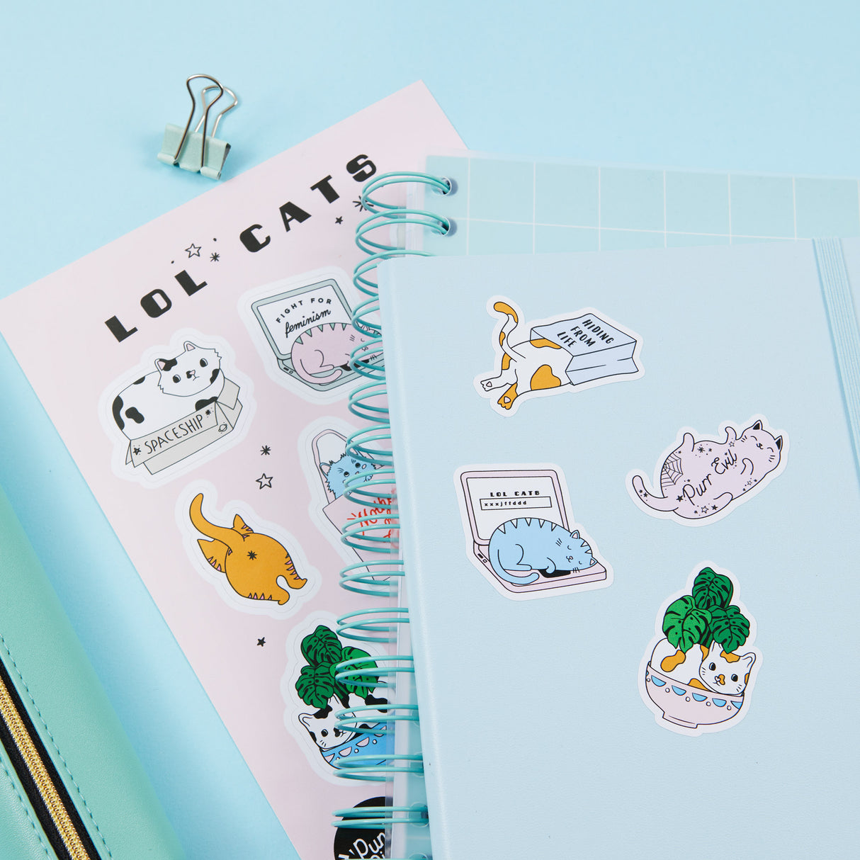 LOL Cats Vinyl Sticker Sheet A5