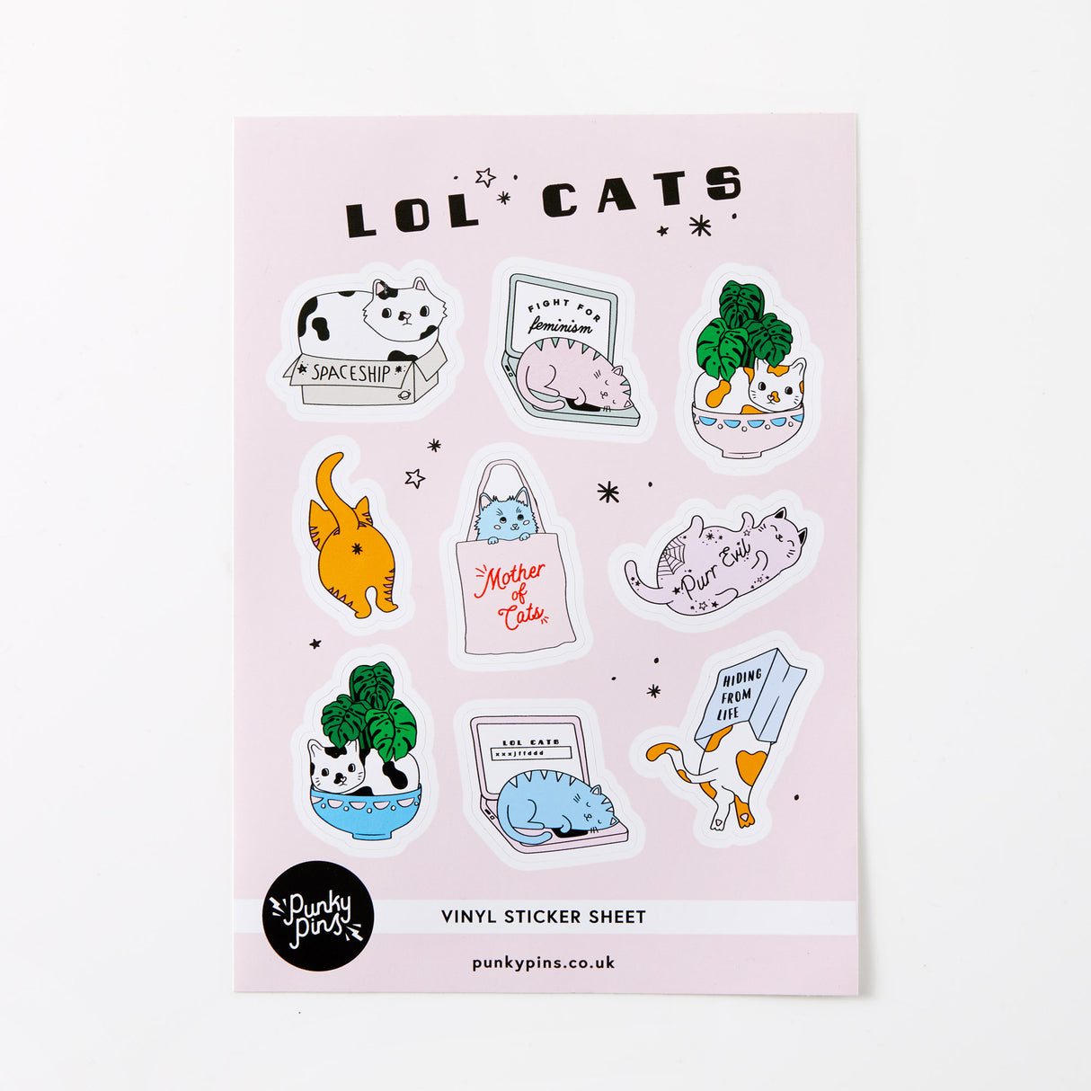 LOL Cats Vinyl Sticker Sheet A5