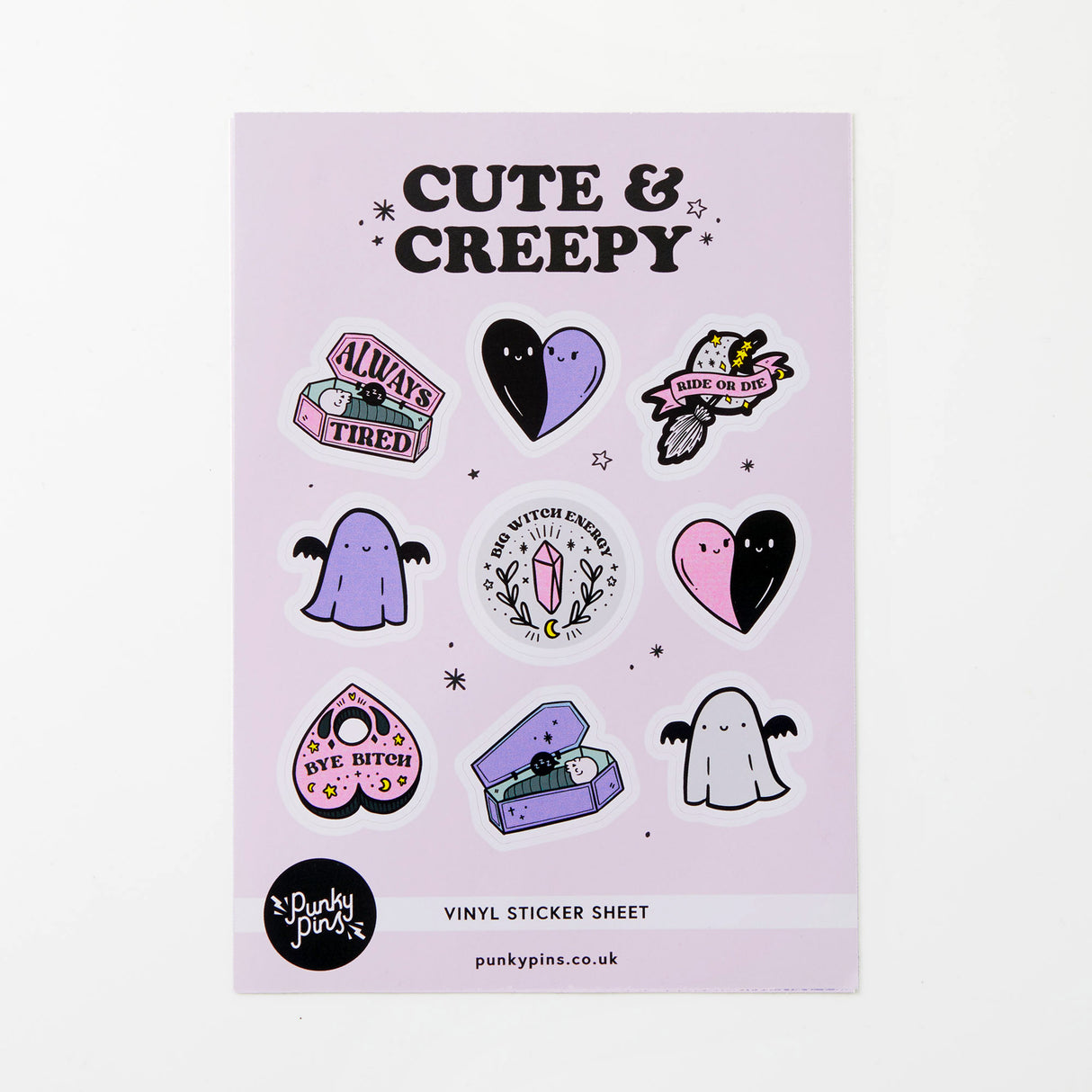 Cute & Creepy Vinyl Sticker Sheet A5