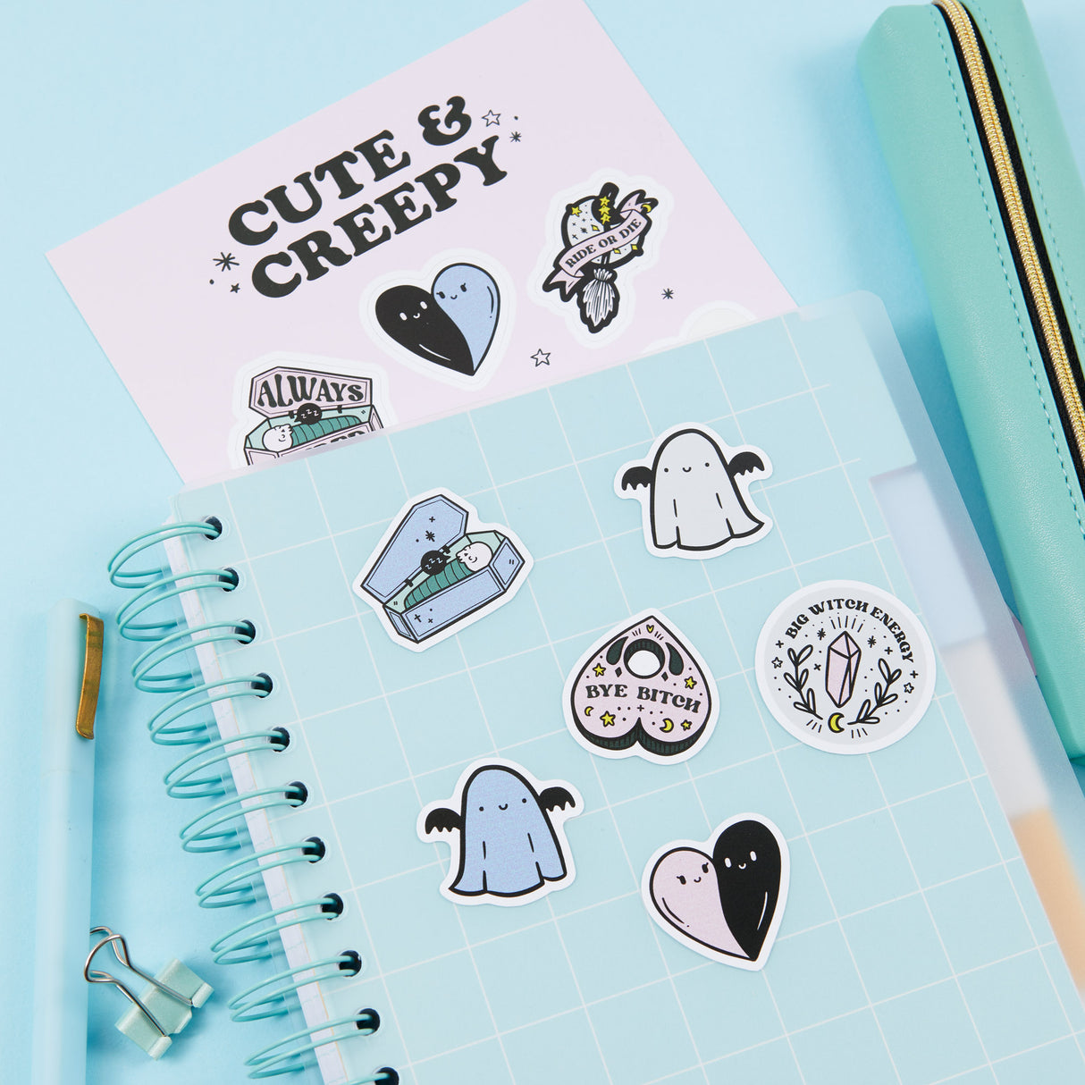 Cute & Creepy Vinyl Sticker Sheet A5