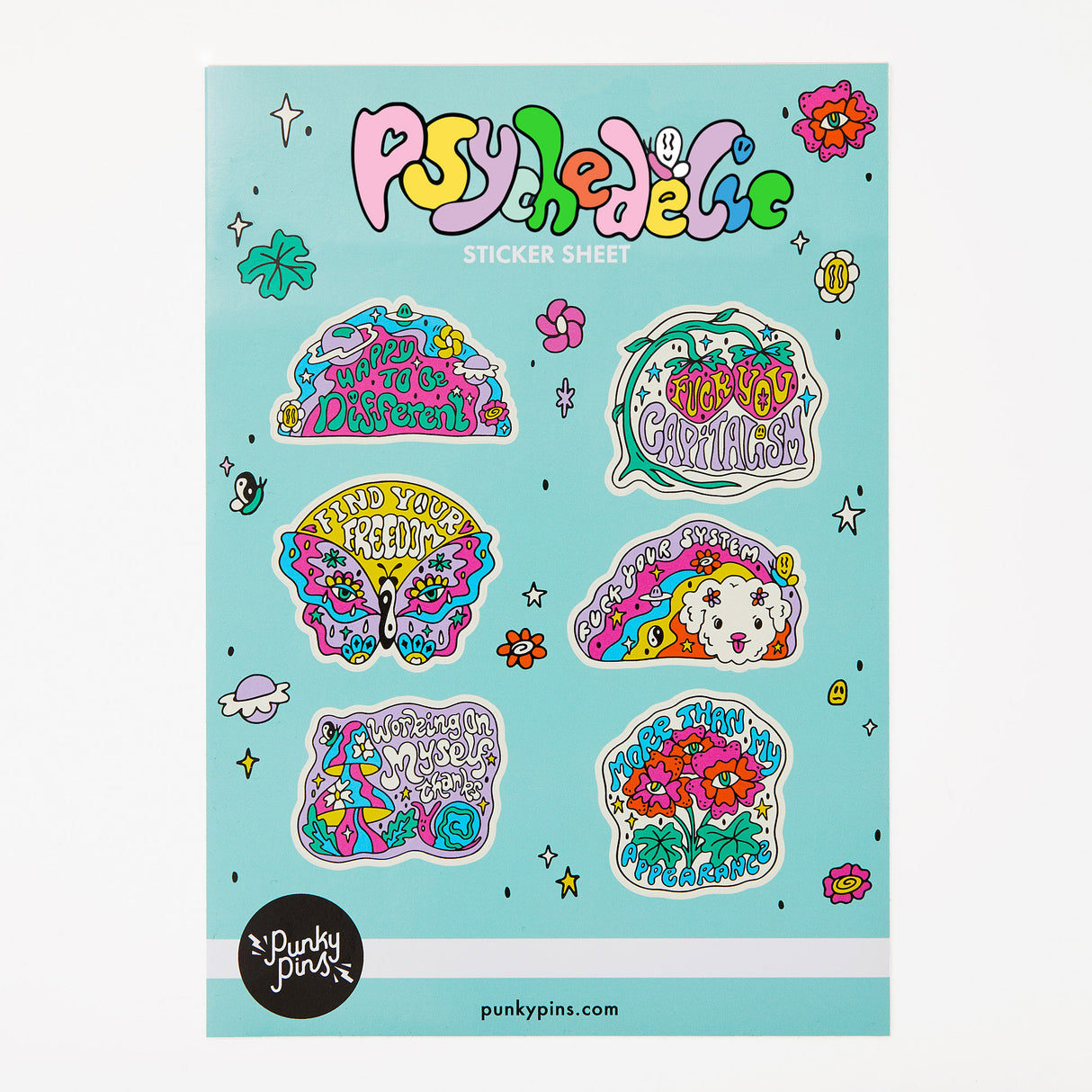 Psychedelic Vinyl A5 Sticker Sheet