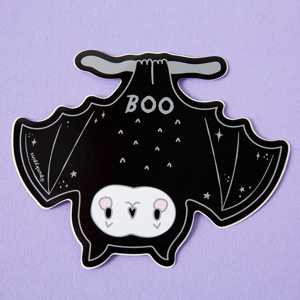 Spooky Boo Bat Laptop Sticker