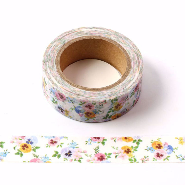 Pansy Floral Print Washi Tape