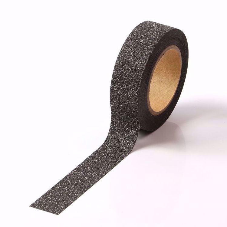 Black Glitter Sparkle Washi Tape