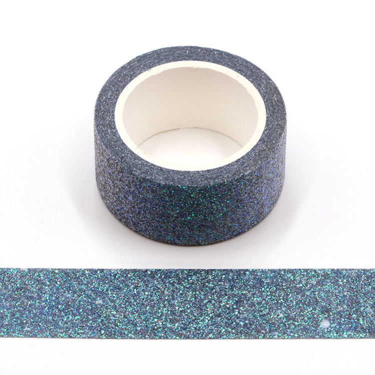 Blue and Green Glitter Mermaid Wide Washi Tape
