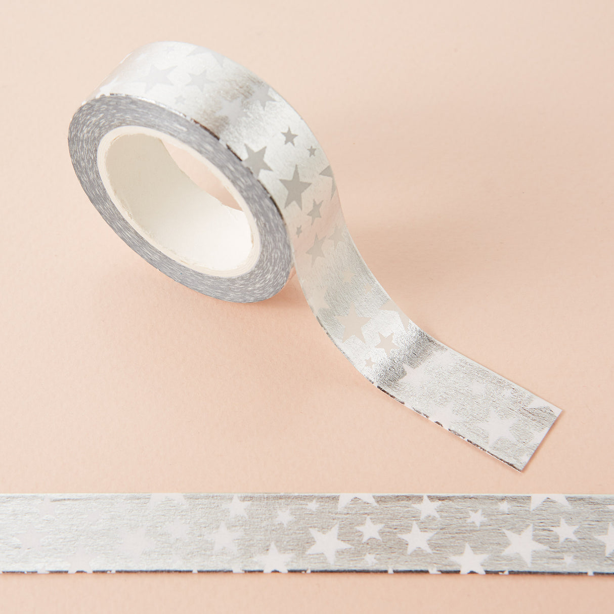 Foil Silver Starts Washi Tape