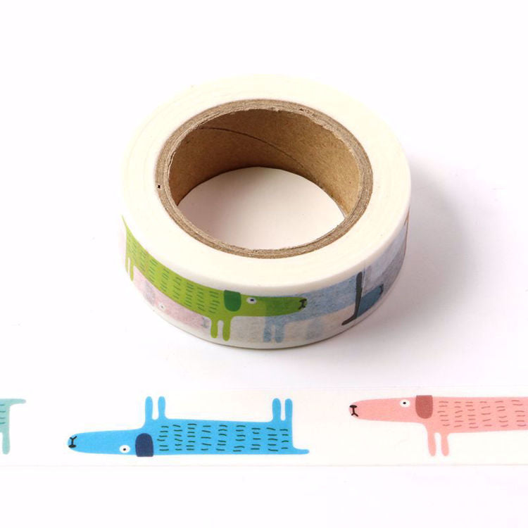 Coloured Dogs Washi Tape