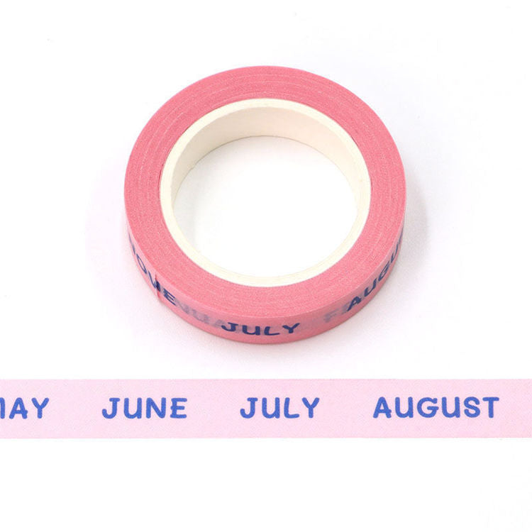 Months Of The Year Washi Tape