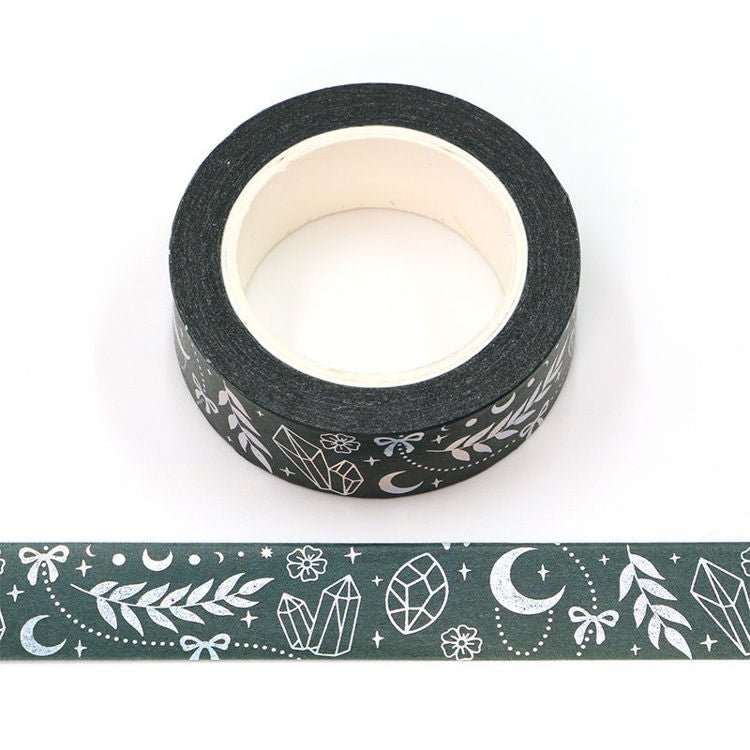 Green Foil Crystal Washi Tape