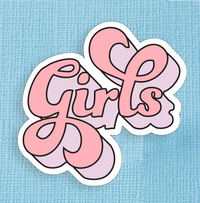 Girls Large Vinyl Sticker