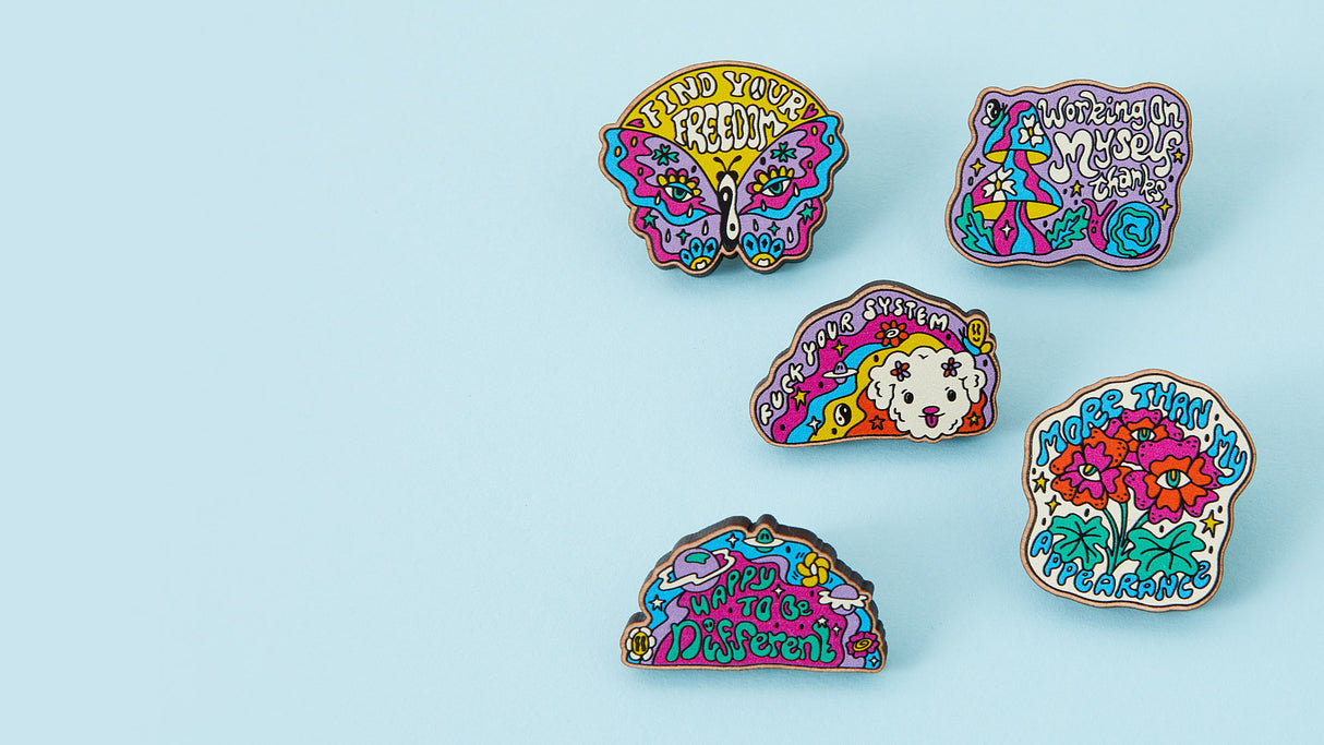 Fuck You Capitalism Wooden Eco Pin