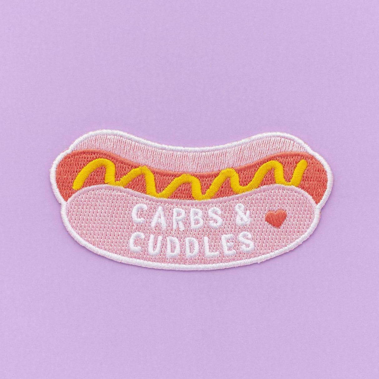 Punky Pins Carbs and Cuddles Hot Dog Embroidered Iron On Patch