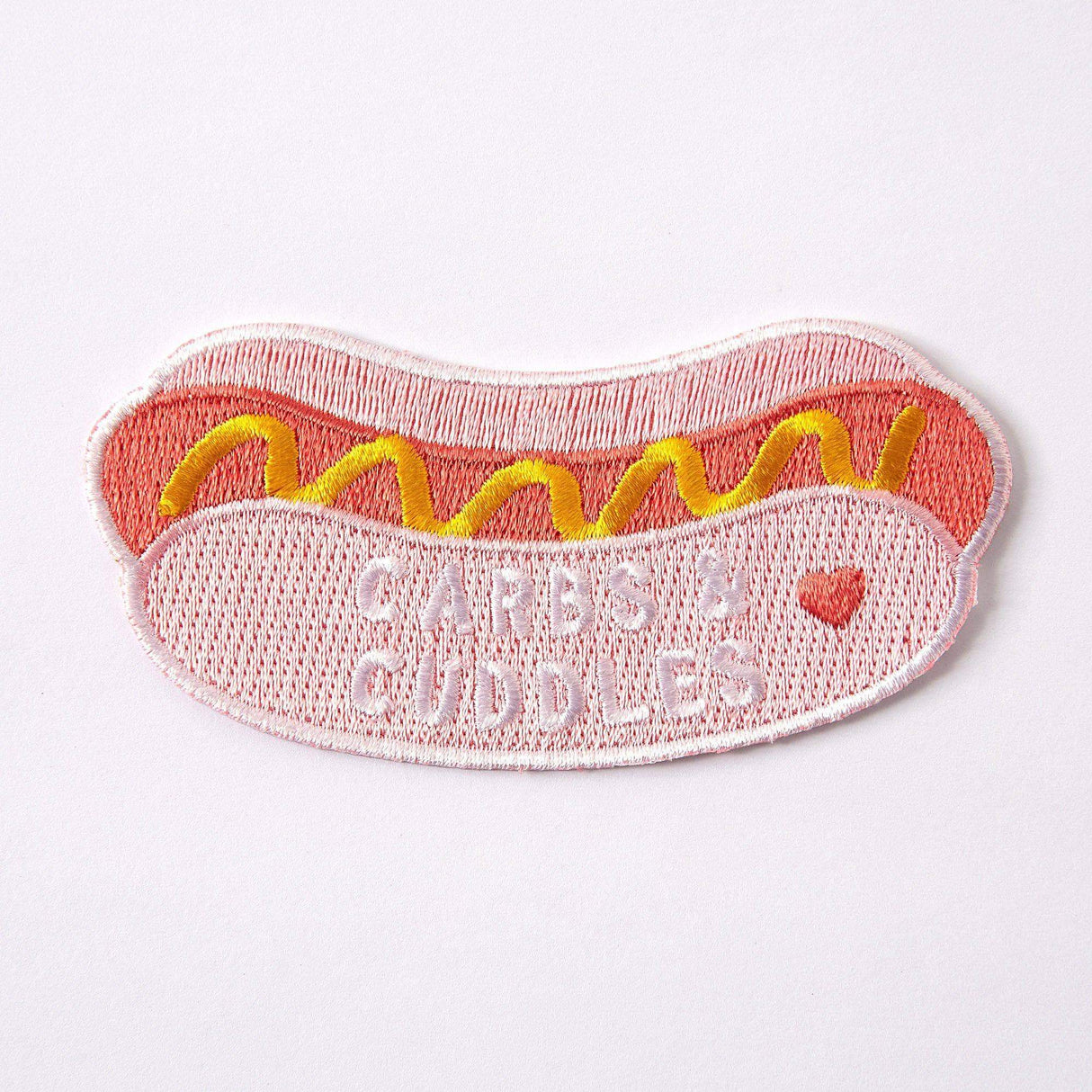 Punky Pins Carbs and Cuddles Hot Dog Embroidered Iron On Patch