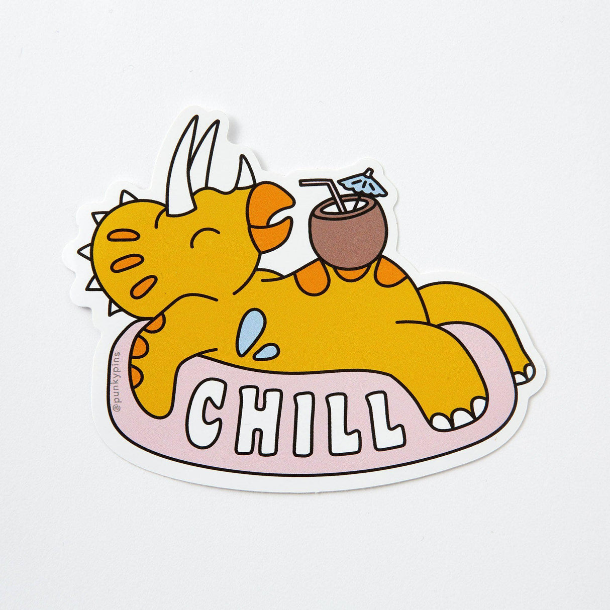 Punky Pins Chill Dinosaur Large Vinyl Sticker