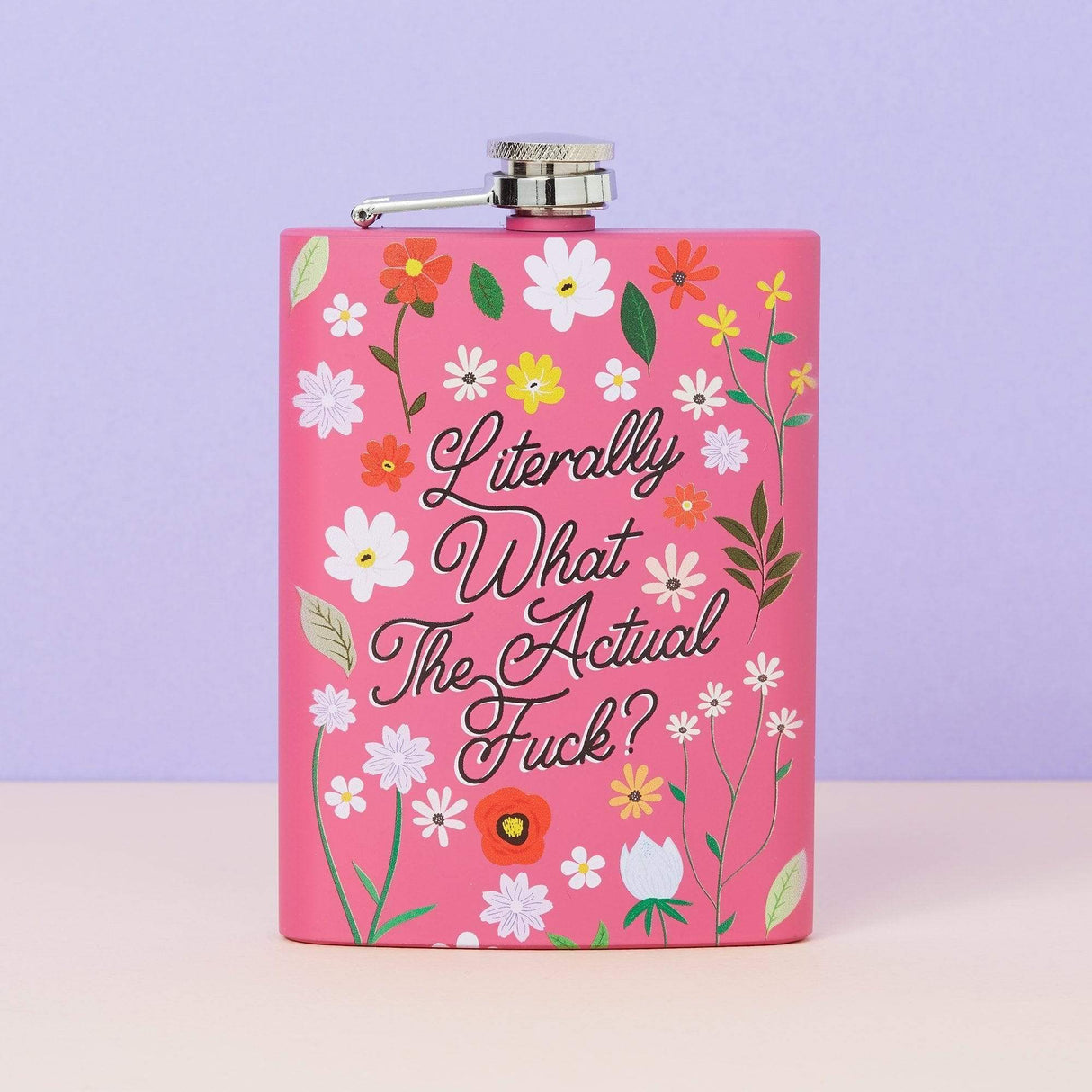 Punky Pins Literally What The Actual Fuck Hip Flask - Pink