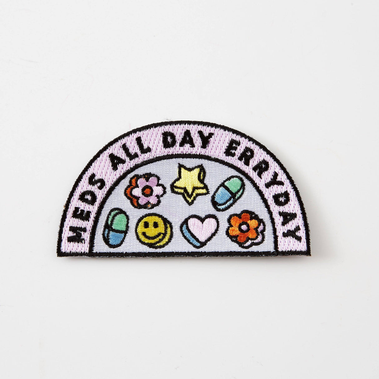 Punky Pins Meds All Day Everyday Iron-on Patch