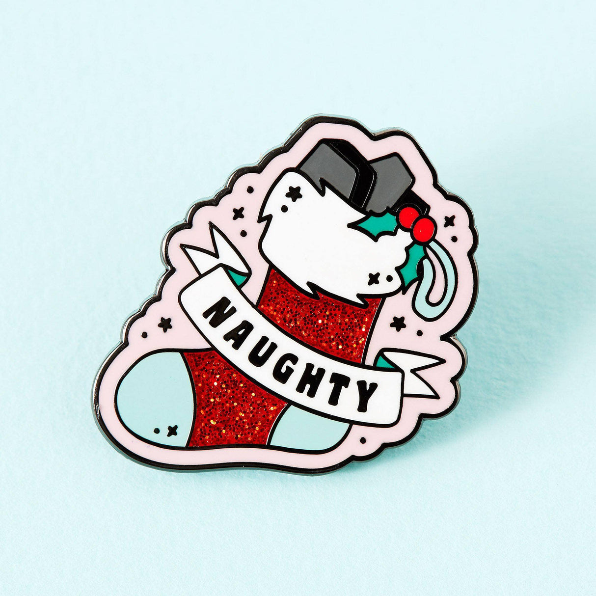 Punky Pins Naughty Stocking Enamel Pin