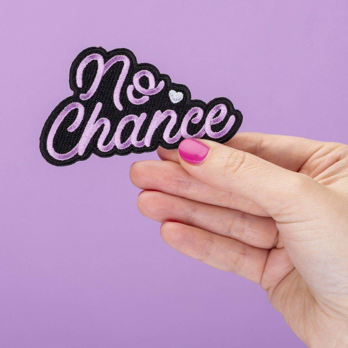 Punky Pins No Chance Embroidered Iron On Patch
