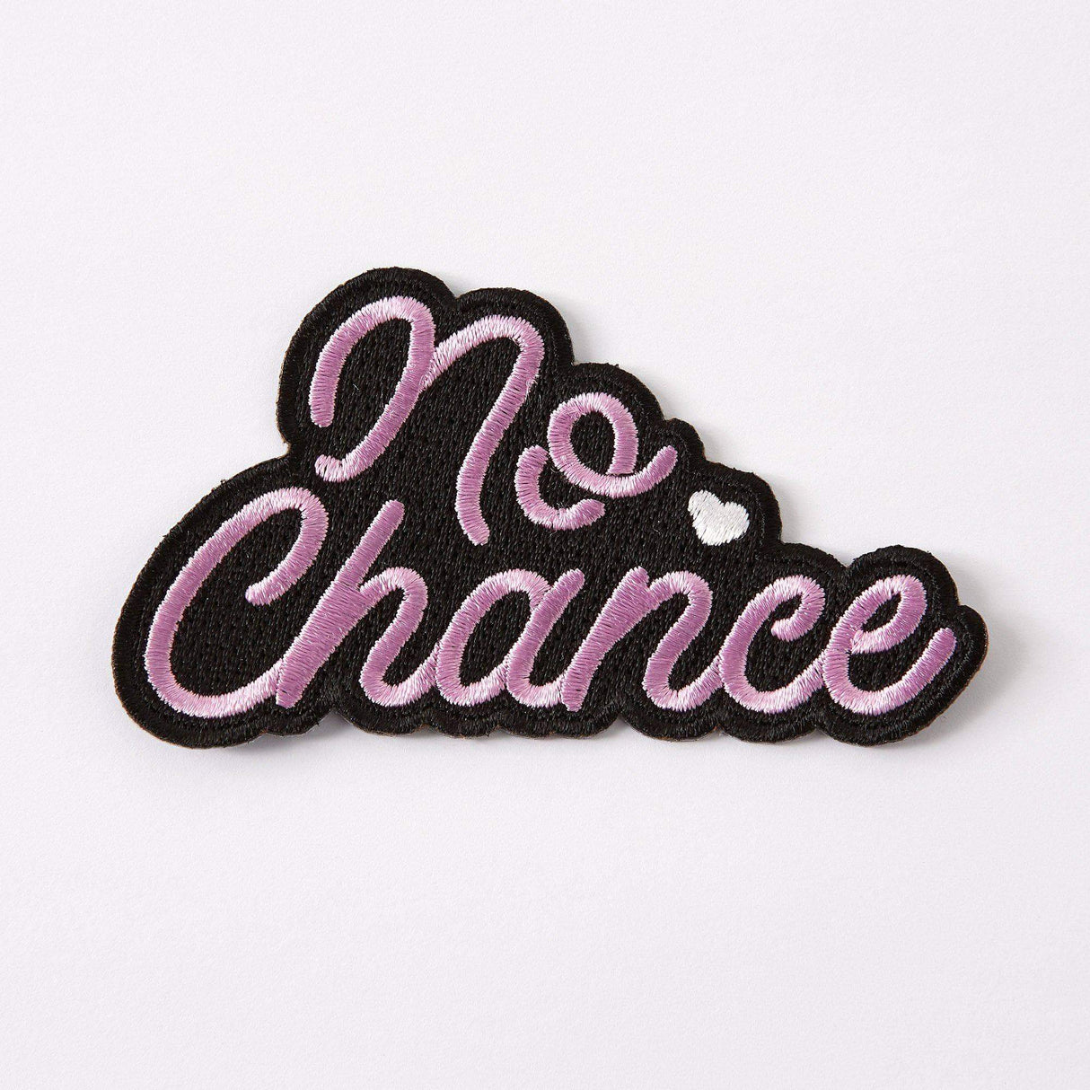 Punky Pins No Chance Embroidered Iron On Patch