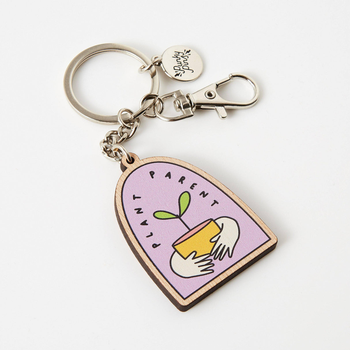 Punky Pins Plant Parent Wooden Eco Keyring