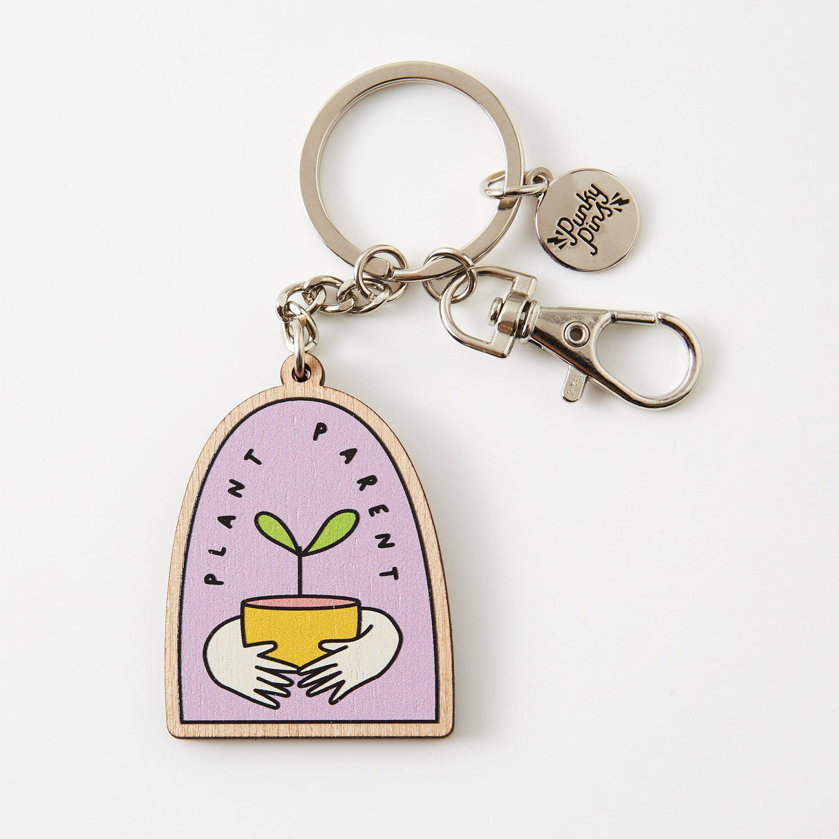 Punky Pins Plant Parent Wooden Eco Keyring