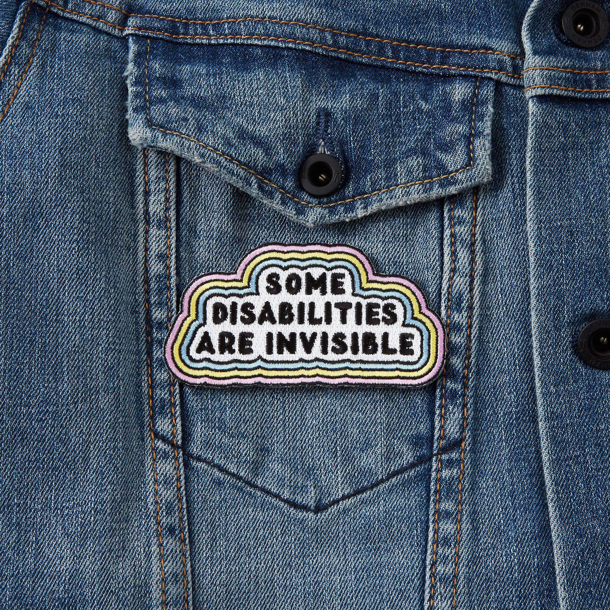 Punky Pins Some Disabilities Are Invisible Iron-on Patch