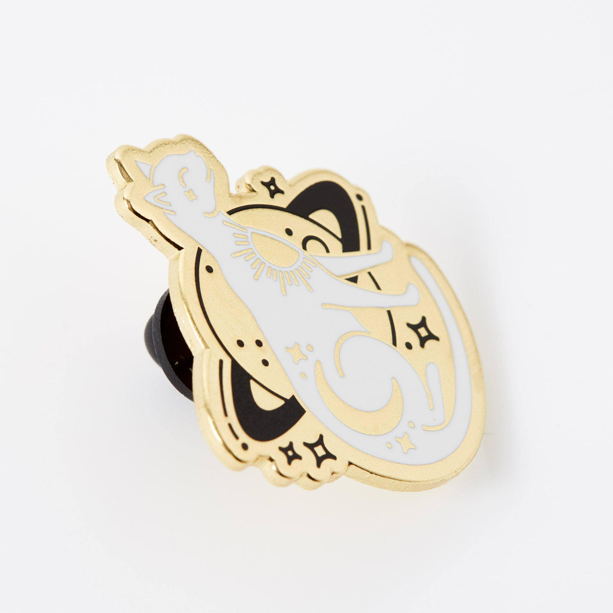 Saturn Kitty Gold Plated Pin