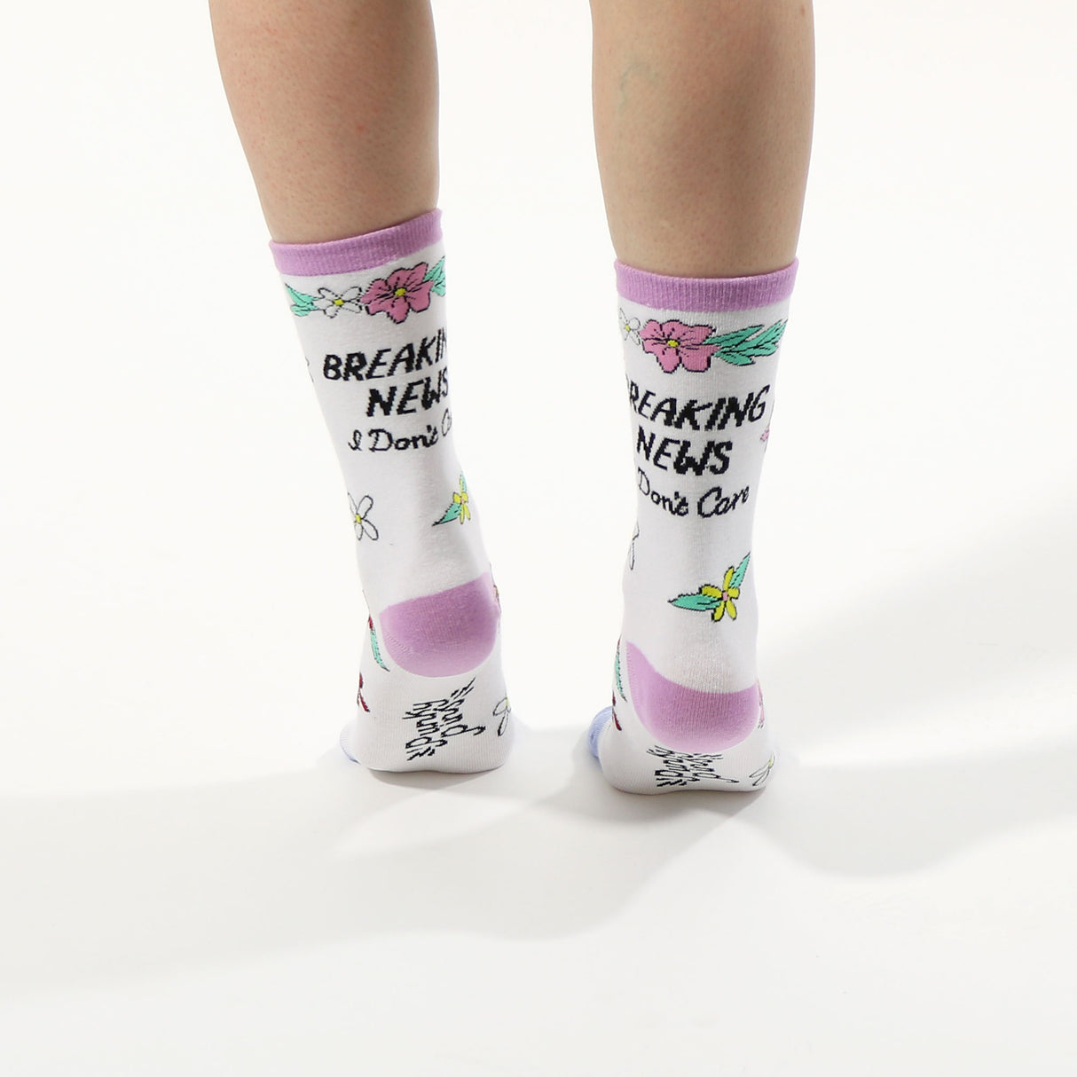 Breaking News I Don't Care Socks