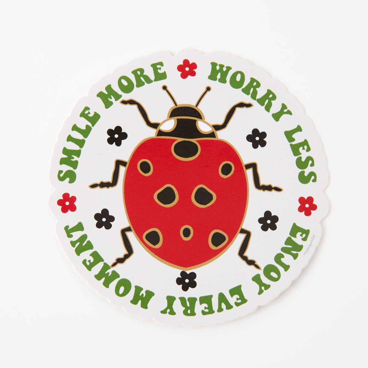 Smile More, Worry Less Vinyl Sticker