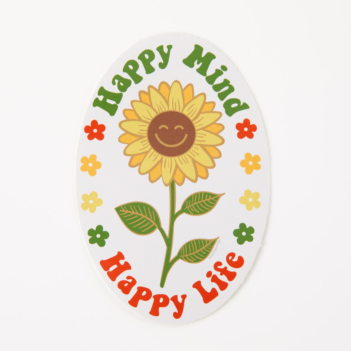 Happy Mind, Happy Life Vinyl Sticker