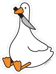 Stabby Goose Vinyl Sticker