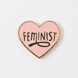 Feminist Heart Baby Pink Enamel Pin - Limited Edition