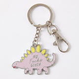 No Fucks Dino Enamel Keyring