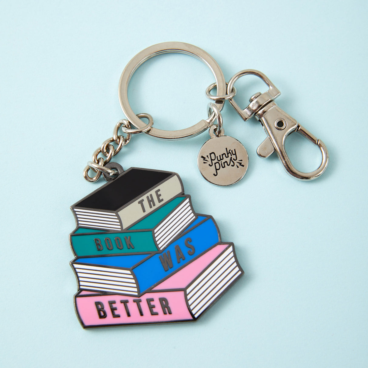 The Book Was Better Enamel Keyring