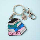 The Book Was Better Enamel Keyring