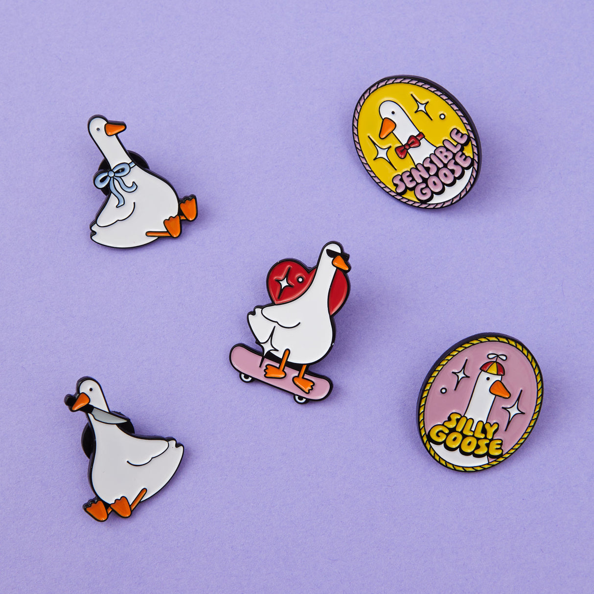 Skater Goose Enamel Pin