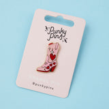 Glitter Cowgirl Boot Enamel Pin